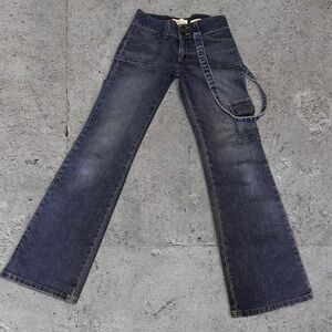Y2K Old Navy blue bootcut Jeans W/ Strap Detail